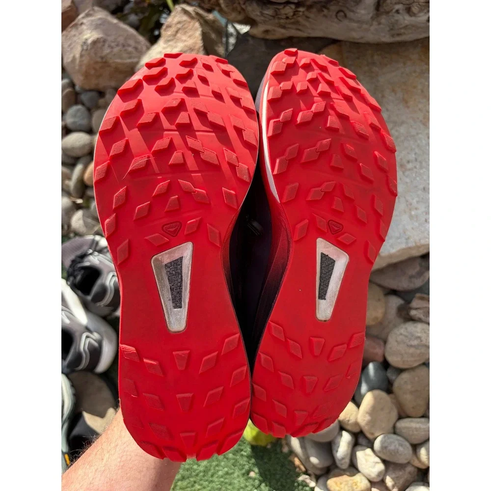 Salomon S/Lab Ultra 3 Maverick Red Trail Running Shoes Mens 12 Womens 13 471888 - Picture 13 of 14